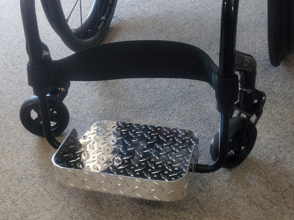 Toe Jammer Diamond plate Wheelchair Footplate